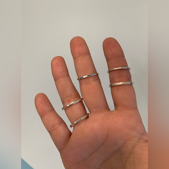 Set of 5 rings / approx size 7/8 - Picture 4 of 6